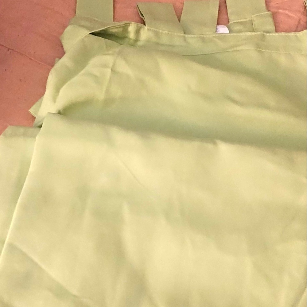Green Tab Top Curtain Panel 54 x 72 Polyester Solid Modern Light Filtering